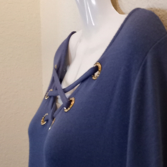 Belle by Belldini Blue Bling Tunic Top - Picture 4 of 13
